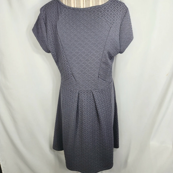 Maurices Grey Cap Sleeve Geometric Textured Material Fit & Flare Dress Sz XLarge - Picture 5 of 10